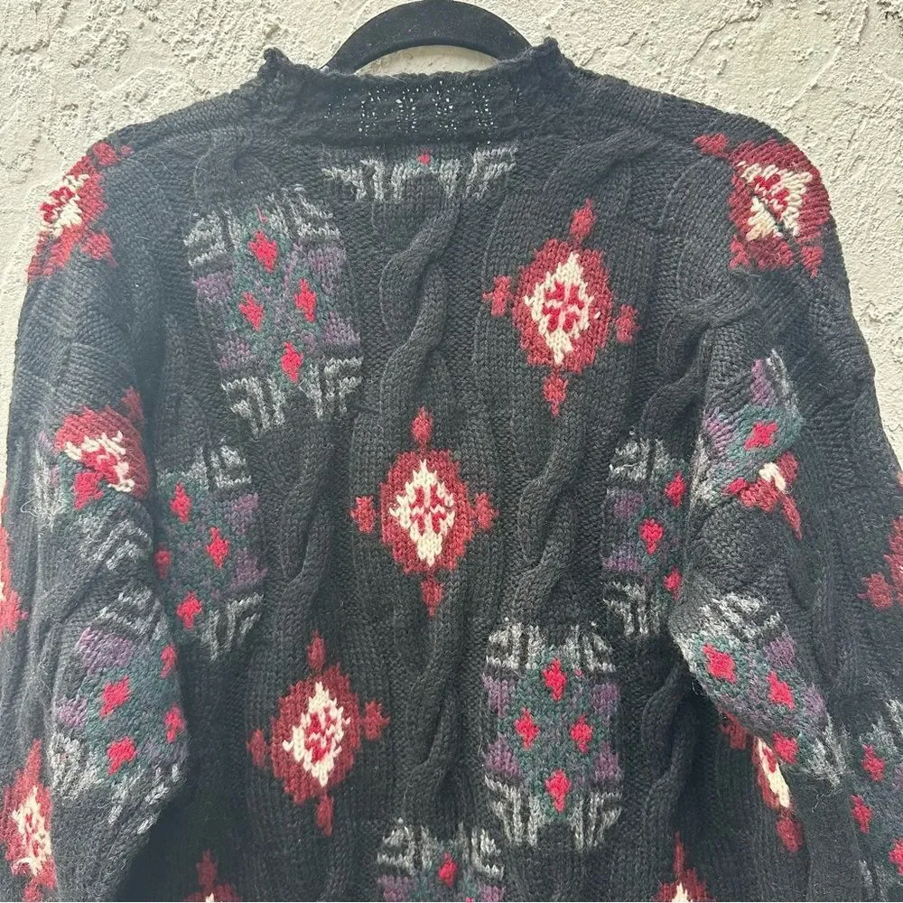 POWERS & GOODE‎ Vintage Sweater Men Size Medium Wool 90’s Cableknit